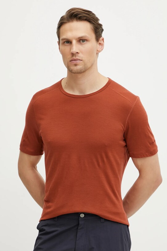 Icebreaker tricou funcțional Merino 200 Oasis Planet friendly portocaliu IB1045090BA1