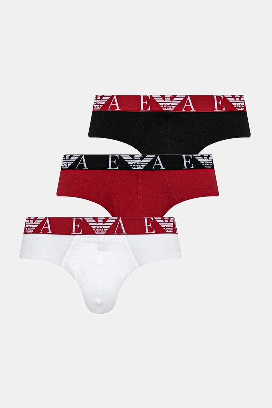 Сліпи Emporio Armani Underwear 3-pack дрібний узор червоний EM000258.AF10778