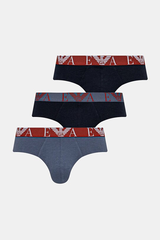 Сліпи Emporio Armani Underwear 3-pack дрібний узор блакитний EM000258.AF10778