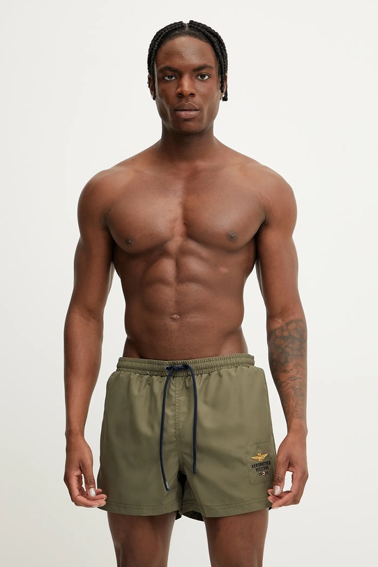 Aeronautica Militare pantaloni scurti de baie BW223CT2967 verde SS25