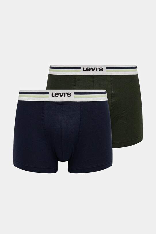 Levi's boxeralsó 2 db sima zöld 37149.1091
