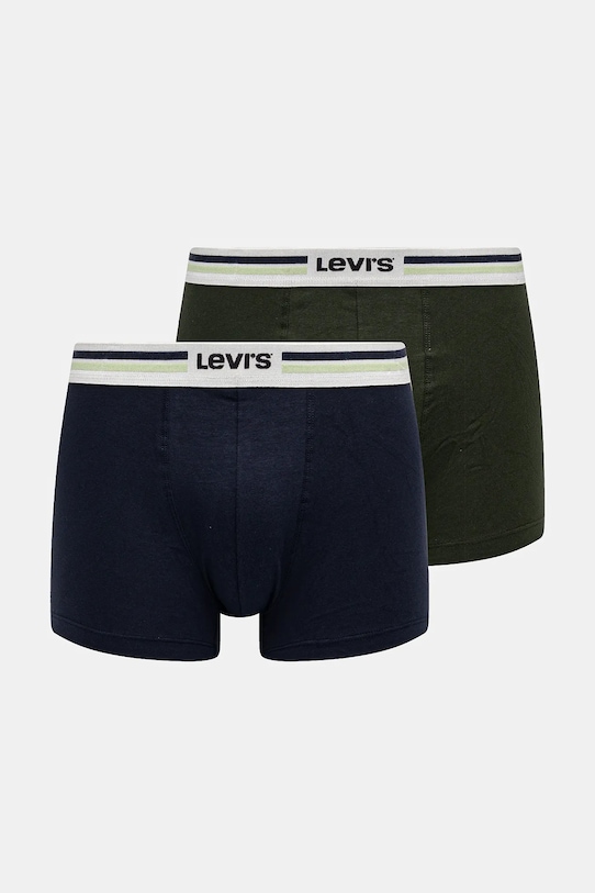 Levi's boxeralsó 2 db sima zöld 37149.1091
