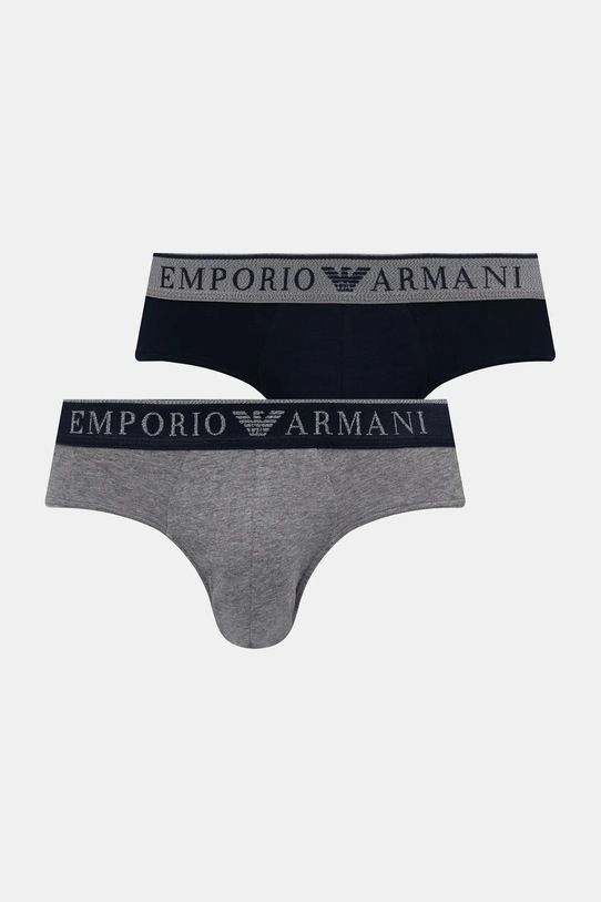Emporio Armani Underwear slipy 2-pack nadruk szary EM000251.AF10776