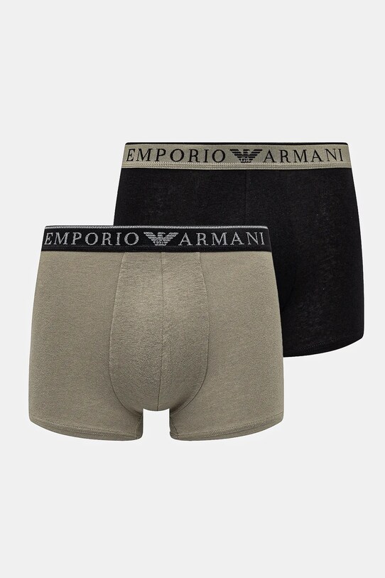 Boxerky Emporio Armani Underwear 2-pack potisk černá EM000252.AF10776
