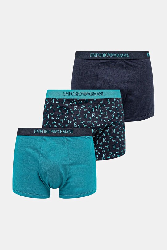 Μποξεράκια Emporio Armani Underwear 3-pack με μοτίβο σκούρο μπλε EM000260.AF10800