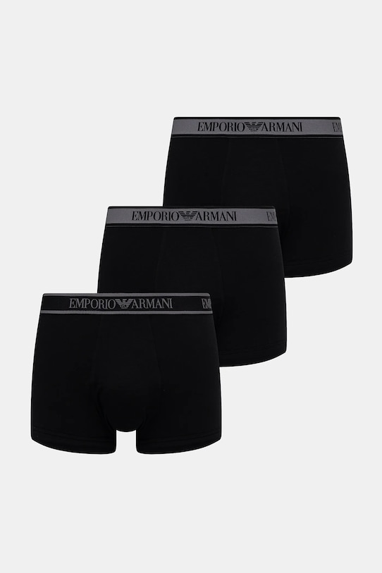 Boksarice Emporio Armani Underwear 3-pack Pletenina črna EM000259.AF10779