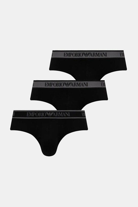 Spodní prádlo Emporio Armani Underwear 3-pack pletenina černá EM000258.AF10779