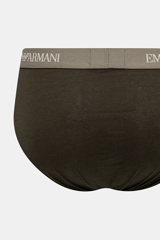Emporio Armani Underwear slipy bawełniane 3-pack EM000256.AF10800 zielony