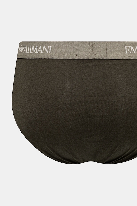 Хлопковые слипы Emporio Armani Underwear 3 шт EM000256.AF10800 зелёный