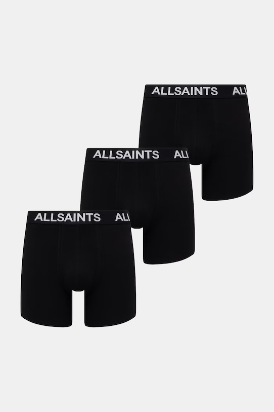 AllSaints boxeri bărbați din bumbac pachet de 3 boxeri negru M286XB.449752