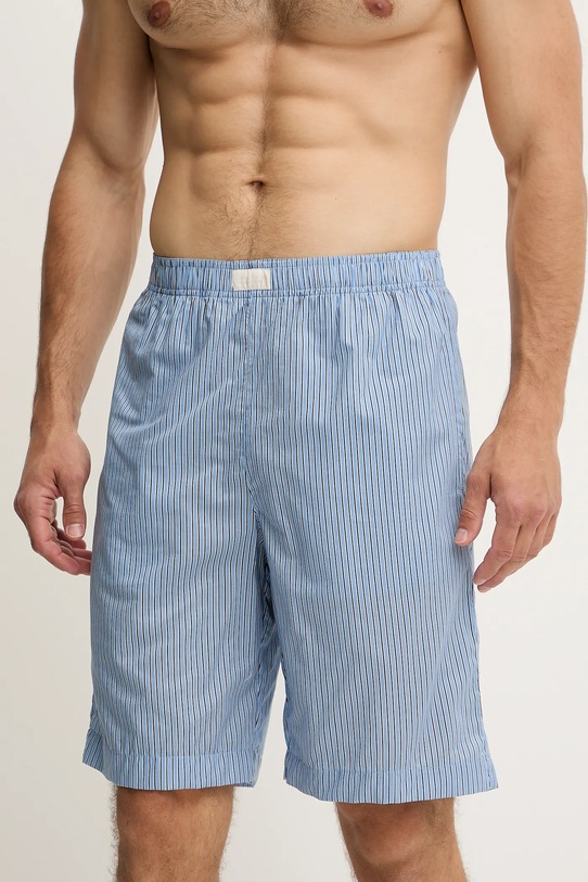 United Colors of Benetton pantaloni scurți de pijama din bumbac 4XGJ49006 albastru SS25