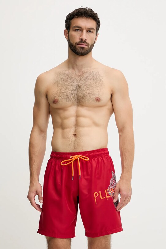 PLEIN SPORT pantaloni scurți de baie rosu PS25MBL01