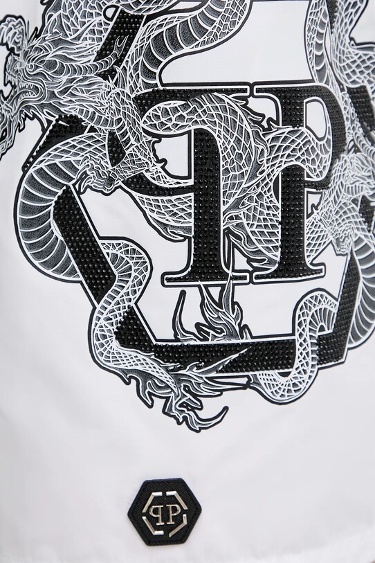 Philipp Plein szorty kąpielowe biały PM25MBM01