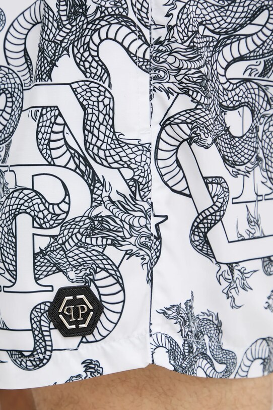 Philipp Plein szorty kąpielowe biały PM25MBM02