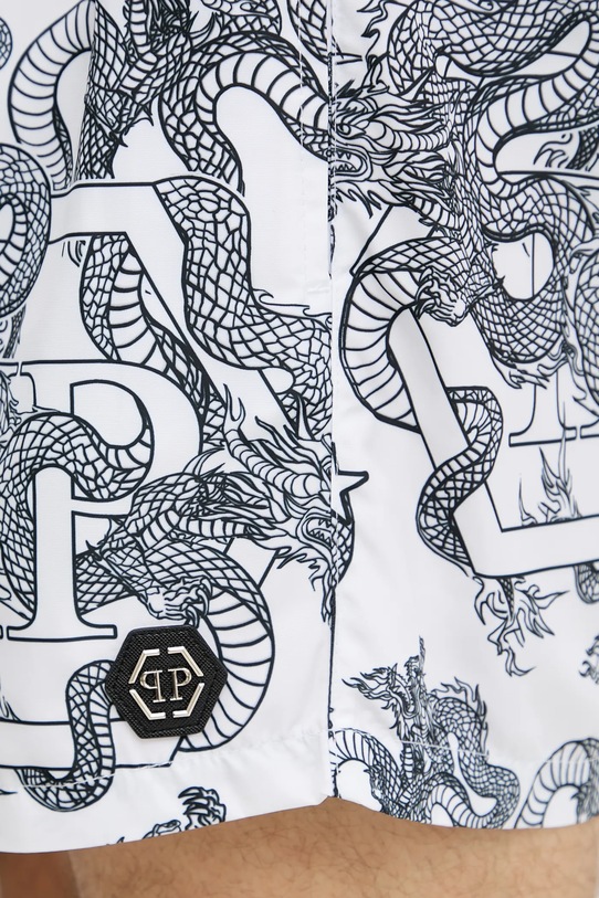 Philipp Plein pantaloni scurți de baie alb PM25MBM02