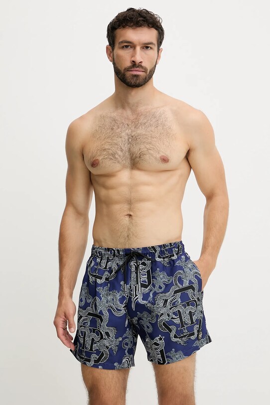 Philipp Plein pantaloni scurți de baie bleumarin PM25MBM02