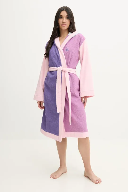 United Colors of Benetton halat de baie din bumbac violet 6ORD2801L