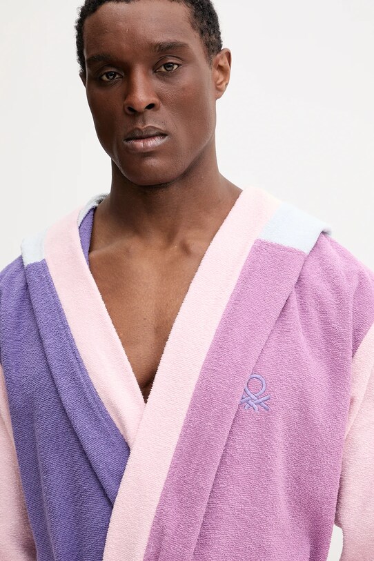 United Colors of Benetton halat de baie din bumbac 6ORD2801L violet