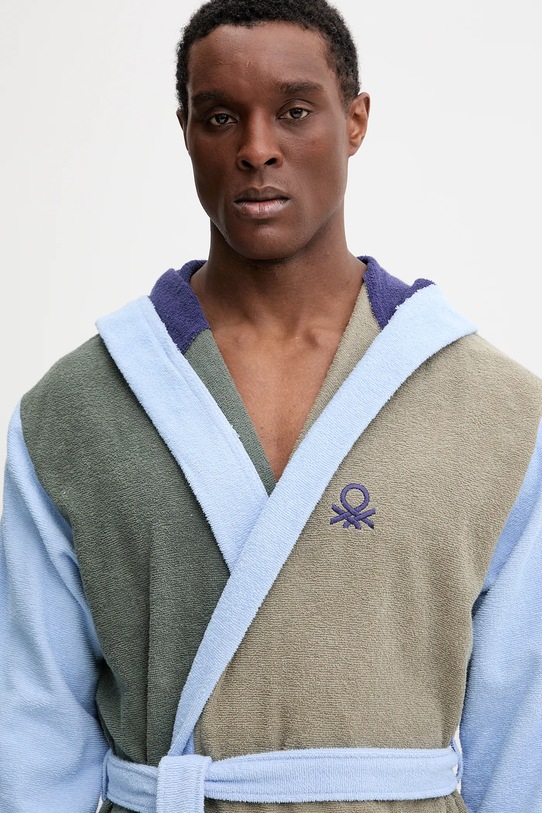 United Colors of Benetton halat de baie din bumbac verde 6ORD2801L