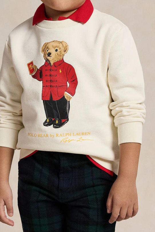 Dječja pamučna dukserica Polo Ralph Lauren 322961412001 bež