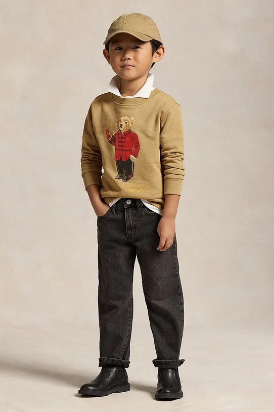 Dječja pamučna dukserica Polo Ralph Lauren zelena 322961412002