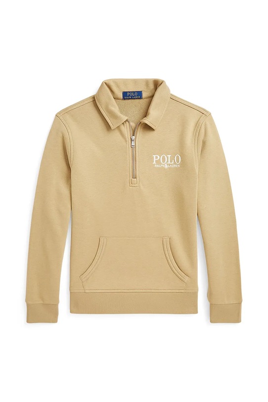 Dětská mikina Polo Ralph Lauren bez kapuce béžová 323958156001