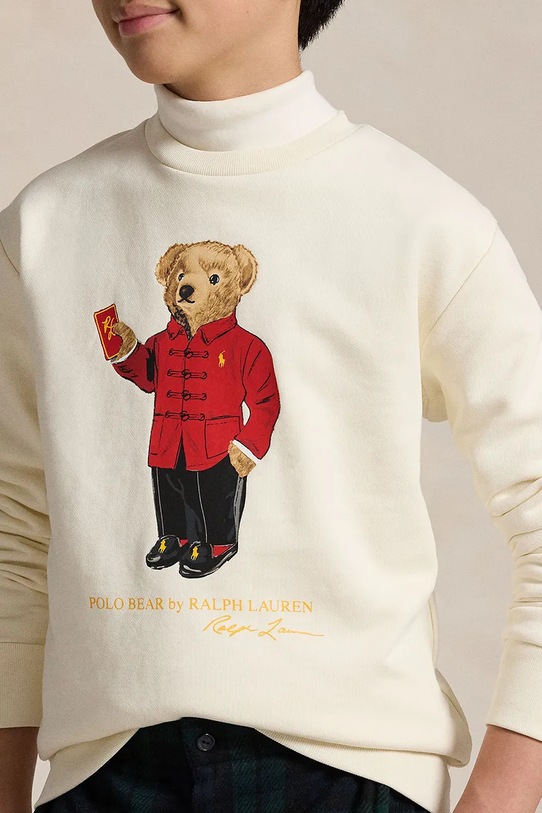 Detská bavlnená mikina Polo Ralph Lauren 323961412001 béžová