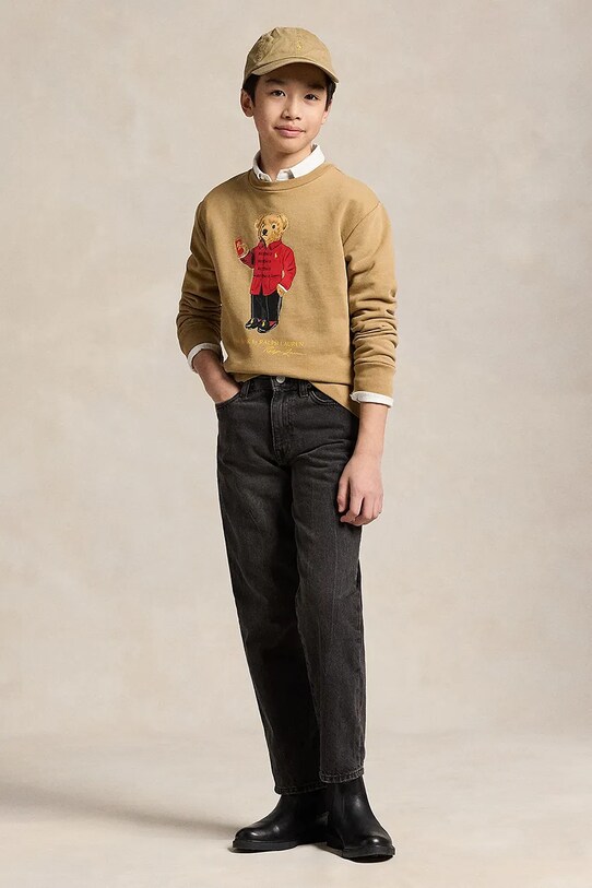 Дитяча бавовняна кофта Polo Ralph Lauren зелений 323961412002