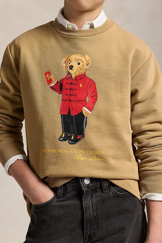 Detská bavlnená mikina Polo Ralph Lauren 323961412002 zelená