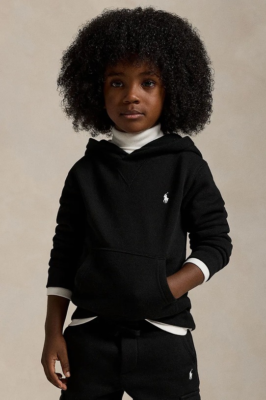 Dječja dukserica Polo Ralph Lauren s kapuljačom crna 322749954034