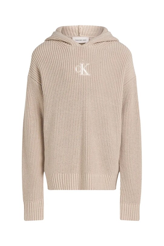 Calvin Klein Jeans sweter bawełniany IB0IB02413.116.PPYA beżowy SS25