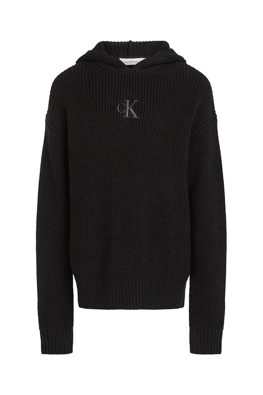Pamučni pulover Calvin Klein Jeans IB0IB02413.116.PPYA crna SS25