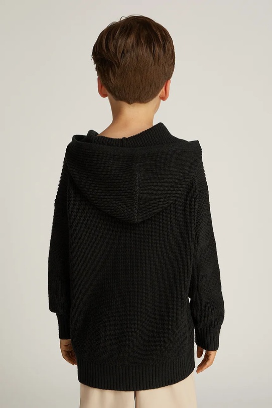 Pamučni pulover Calvin Klein Jeans crna IB0IB02413.116.PPYA