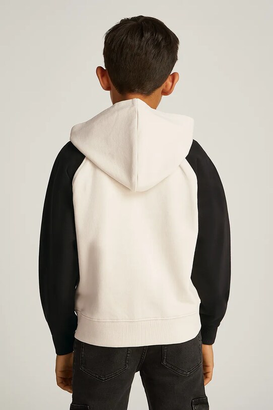 Детская хлопковая кофта Calvin Klein Jeans бежевый IB0IB02378.PPYA