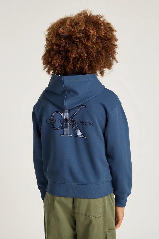 Dječja dukserica Calvin Klein Jeans 0 mornarsko plava IB0IB02379.128.176.PPYA