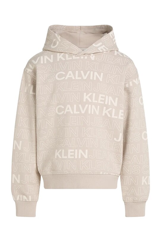 Детская хлопковая кофта Calvin Klein Jeans 0 IB0IB02381.116.PPYA бежевый SS25