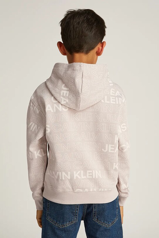 Дитяча бавовняна кофта Calvin Klein Jeans 0 бежевий IB0IB02381.128.176.PPYA