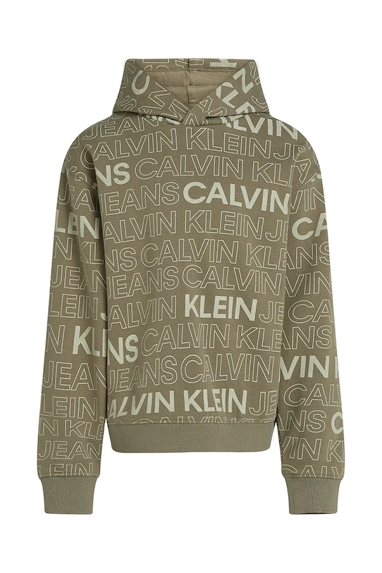 Дитяча бавовняна кофта Calvin Klein Jeans 0 IB0IB02381.128.176.PPYA зелений SS25