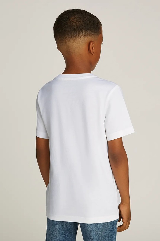 Calvin Klein Jeans t-shirt bawełniany dziecięcy biały IB0IB02351.128.176.PPYA