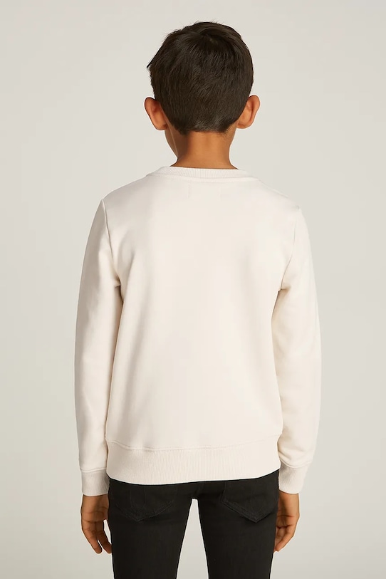 Детская хлопковая кофта Calvin Klein Jeans 0 бежевый IU0IU00675.PPYA