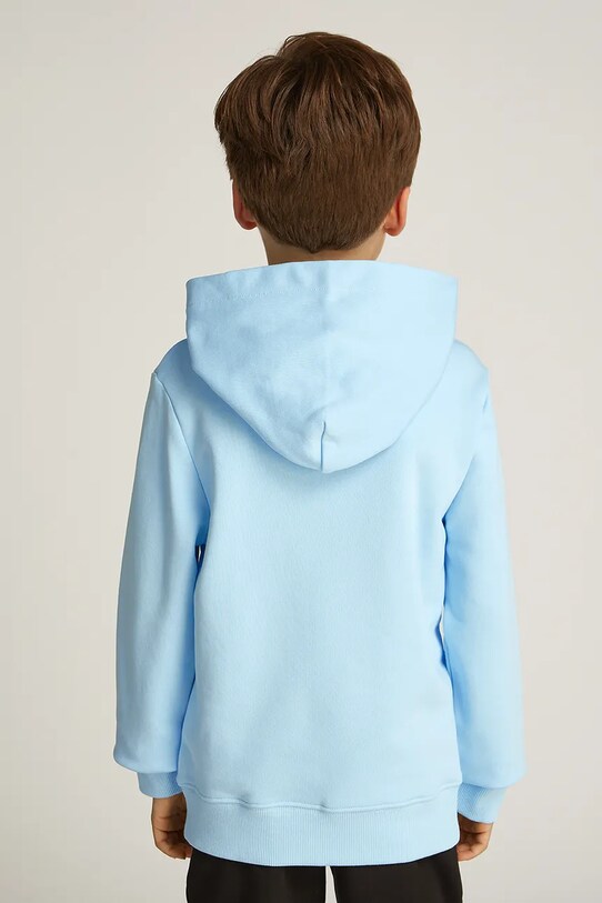 Дитяча бавовняна кофта Calvin Klein Jeans 0 блакитний IU0IU00679.128.176.PPYA