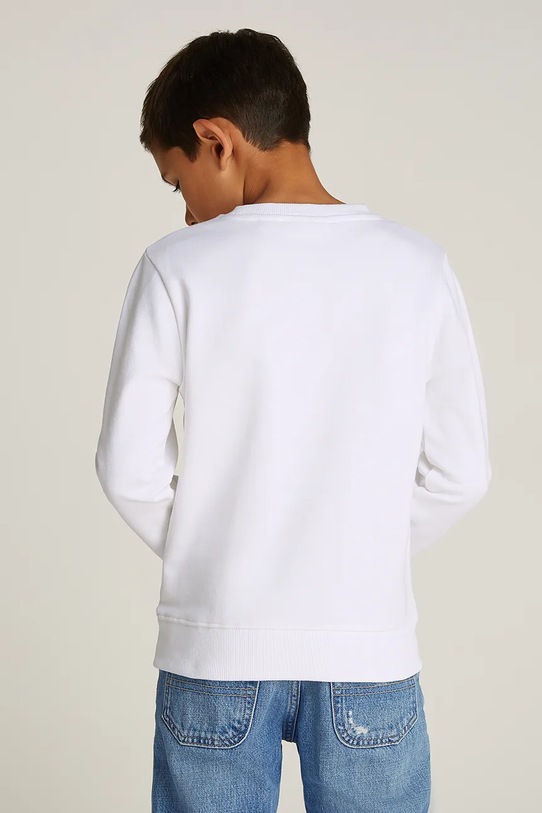 Детская хлопковая кофта Calvin Klein Jeans белый IU0IU00686.PPYA