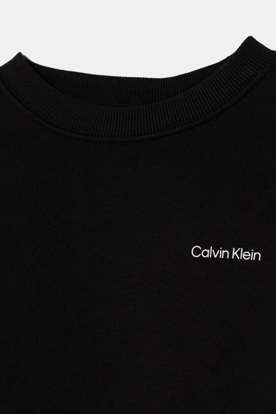Хлопчик Дитяча бавовняна кофта Calvin Klein Jeans IU0IU00686.PPYA чорний