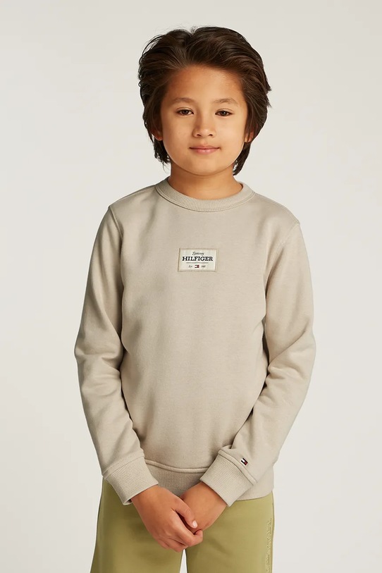 Detská mikina Tommy Hilfiger KB0KB09315.128.176.PPYA béžová