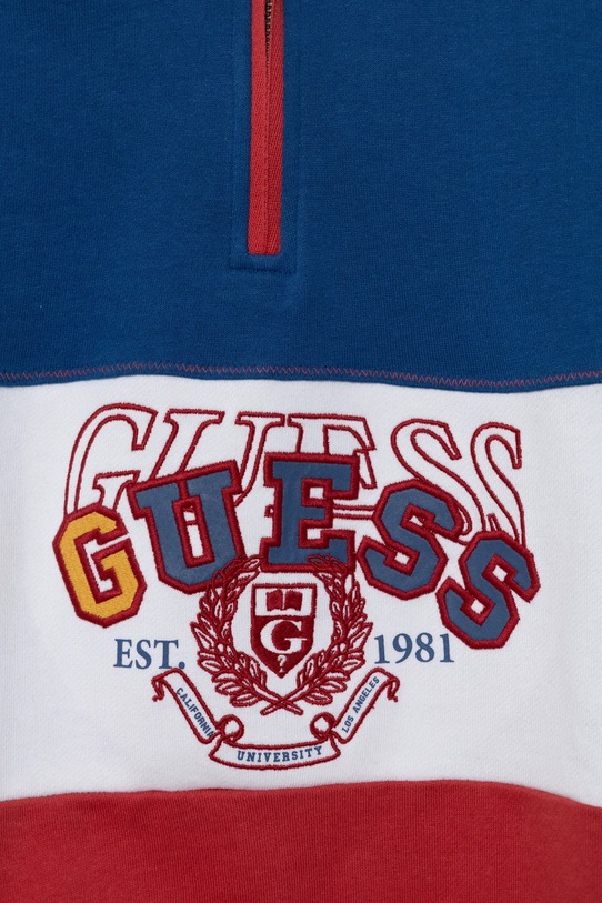 Хлопчик Дитяча бавовняна кофта Guess L5RQ00.KA6R4.PPYA блакитний