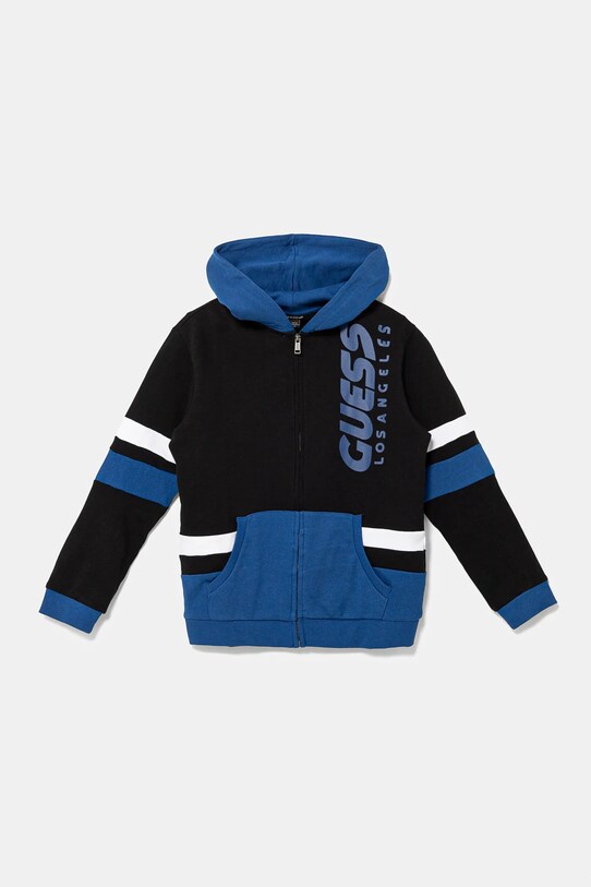 Detská bavlnená mikina Guess bavlna modrá L5RQ02.KA6R4.PPYA