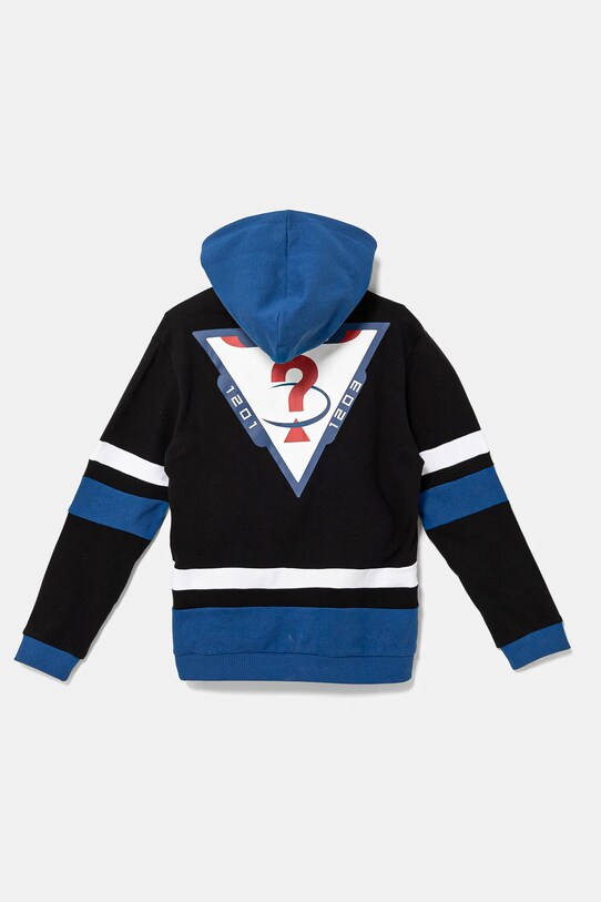 Detská bavlnená mikina Guess L5RQ02.KA6R4.PPYA modrá SS25