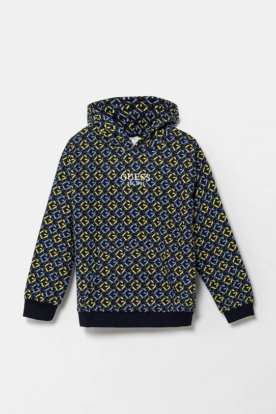 Dječja pamučna dukserica Guess pamuk mornarsko plava L5RQ05.KA6R4.PPYA