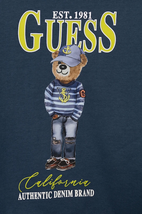 Chłopiec Guess bluza bawełniana dziecięca L5RQ06.KAD74.PPYA granatowy