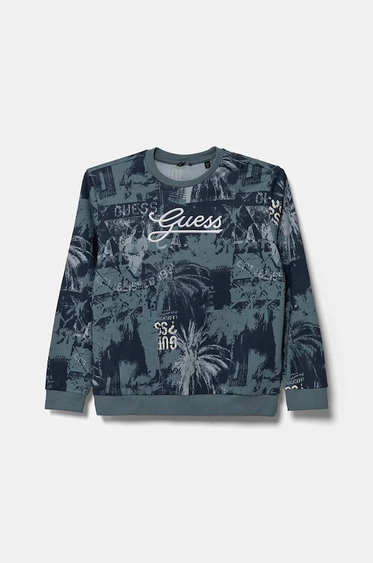 Guess bluza bawełniana dziecięca wzorzyste granatowy L5RQ08.KA6R4.PPYA